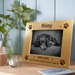 Personalised Pet Photo Frame Wooden Gift Dog Puppy Handmade Keep