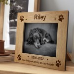 Personalised Pet Photo Frame Wooden Gift Dog Puppy Handmade Keep