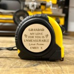 Birthday Gift For Grandad Personalised Tape Measure Tool