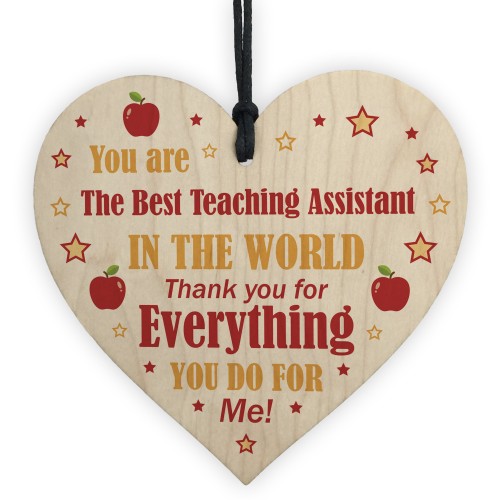 THANK YOU Gift For Teaching Assistant TA Heart Nursery Teacher