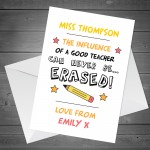 Special Thank You Card For Teacher Nursery Teacher Personalised