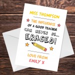 Special Thank You Card For Teacher Nursery Teacher Personalised