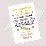 Special Thank You Card For Teacher Nursery Teacher Personalised