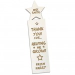 Personalised Thank You Gift For Teacher Wood Bookmark Assistant