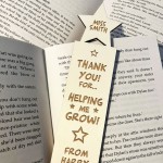 Personalised Thank You Gift For Teacher Wood Bookmark Assistant