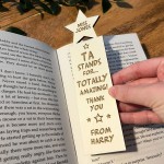 Personalised Thank You Gift For TA Teaching Assistant Bookmark