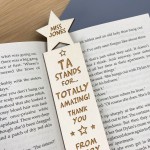 Personalised Thank You Gift For TA Teaching Assistant Bookmark