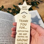 Thank You Gifts For Teacher Wooden Engraved Bookmark School