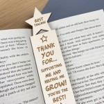 Thank You Gifts For Teacher Wooden Engraved Bookmark School