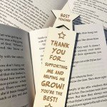 Thank You Gifts For Teacher Wooden Engraved Bookmark School