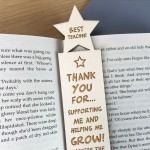 Thank You Gifts For Teacher Wooden Engraved Bookmark School