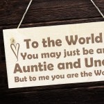 Auntie And Uncle Plaque Engraved Wood Sign Auntie Gift Uncle