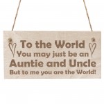 Auntie And Uncle Plaque Engraved Wood Sign Auntie Gift Uncle