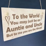 Auntie And Uncle Plaque Engraved Wood Sign Auntie Gift Uncle