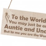 Auntie And Uncle Plaque Engraved Wood Sign Auntie Gift Uncle