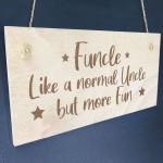 Funny Uncle Gifts FUNCLE Engraved Sign Uncle Birthday Christmas