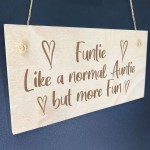 Funny Auntie Gift FUNTIE Engraved Sign Auntie Birthday Christmas