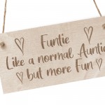 Funny Auntie Gift FUNTIE Engraved Sign Auntie Birthday Christmas