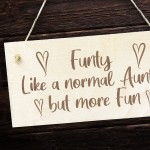 Funny Aunty Auntie Gift Engraved Hanging Sign Novelty Aunty Gift