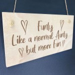 Funny Aunty Auntie Gift Engraved Hanging Sign Novelty Aunty Gift