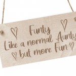 Funny Aunty Auntie Gift Engraved Hanging Sign Novelty Aunty Gift