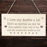 Auntie Gift Engraved Hanging Sign Novelty Auntie Birthday Xmas