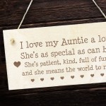 Auntie Gift Engraved Hanging Sign Novelty Auntie Birthday Xmas