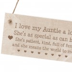 Auntie Gift Engraved Hanging Sign Novelty Auntie Birthday Xmas