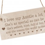 Auntie Gift Engraved Hanging Sign Novelty Auntie Birthday Xmas