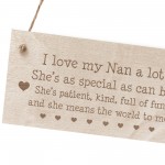 Nan Gifts From Grandchildren Wood Sign Engraved Birthday Xmas