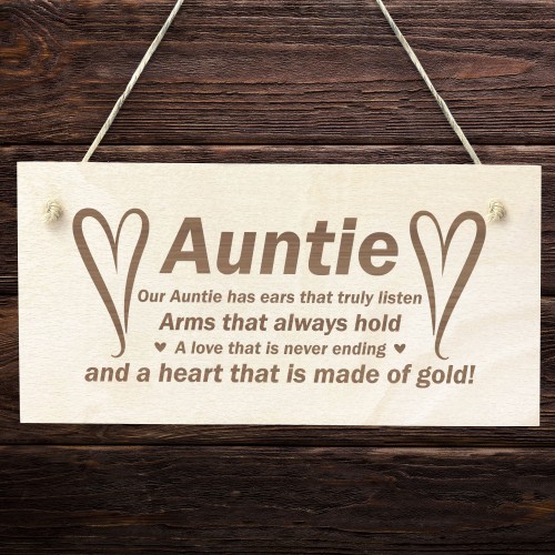 Auntie Gifts Aunt Aunty Birthday Christmas Gifts Wood Sign Gift 