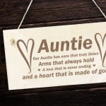 Auntie Gifts Aunt Aunty Birthday Christmas Gifts Wood Sign Gift 