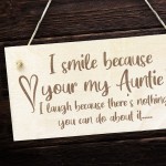 Auntie Aunt Aunty Wood Sign Auntie Birthday Christmas Gift Funny