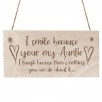 Auntie Aunt Aunty Wood Sign Auntie Birthday Christmas Gift Funny