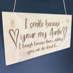 Auntie Aunt Aunty Wood Sign Auntie Birthday Christmas Gift Funny