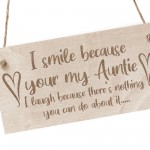 Auntie Aunt Aunty Wood Sign Auntie Birthday Christmas Gift Funny