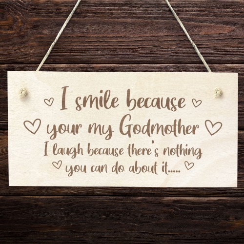 Godmother Gift Godparent Gift Wooden Sign Funny Birthday Gift