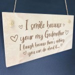 Godmother Gift Godparent Gift Wooden Sign Funny Birthday Gift