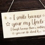 Novelty Uncle Gifts For Birthday Christmas Funny Wood Sign Gift