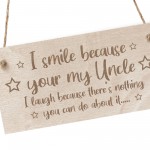 Novelty Uncle Gifts For Birthday Christmas Funny Wood Sign Gift