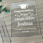 Personalised Congratulations On Your GRADUATION Gift Plaque