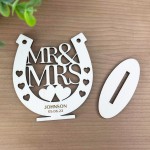 Personalised Wedding Gift Plaque Mr & Mrs Standing Plaque