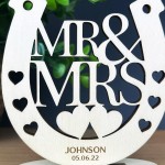 Personalised Wedding Gift Plaque Mr & Mrs Standing Plaque