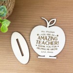 TEACHER GIFT Engraved Sign Apple School Nursery Pre School