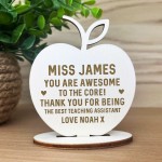 Thank You Gift For Teaching Assistant Engraved Apple