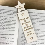 Engraved Bookmark Nursery Teacher Gifts Personalised Thank You