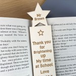 Engraved Bookmark Teacher Gifts For Men Women Personalised