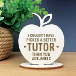 Tutor Gifts Personalised Wood Apple Thank You Gift For Him Her