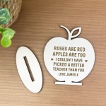 Teacher Gift School Nursery Leaving Gifts Personalised Apple