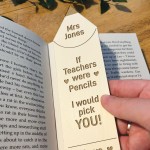 GIFT FOR TEACHER Personalised Bookmark Thank You Gifts